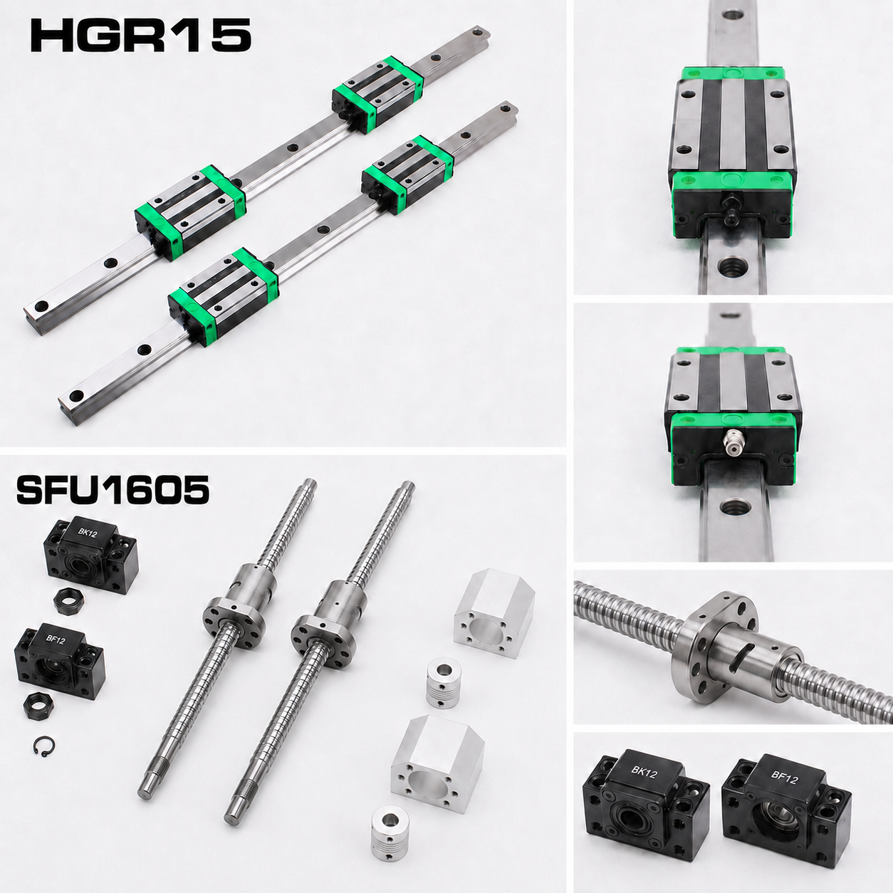 Linear rails and Ball Screws Kit for HTMCNC 3D Printed CNC Router