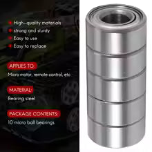 10pcs ABEC-5 684ZZ Miniature Ball Bearing – 4x9x4mm Shielded Steel