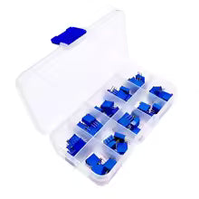 50pcs 3296W Multiturn Trimmer Potentiometer Kit – 500R to 1M Ohm Set