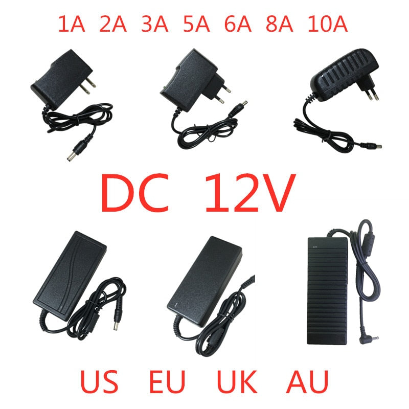 Lincoiah 12V Universal Power Supply – 1A to 10A AC/DC Lighting Transformer