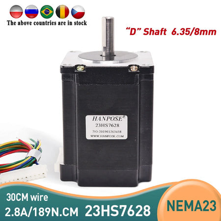 NEMA 23 Stepper Motor 51mm 2.8A 101N.cm 23HS5128 for CNC & Laser Cut