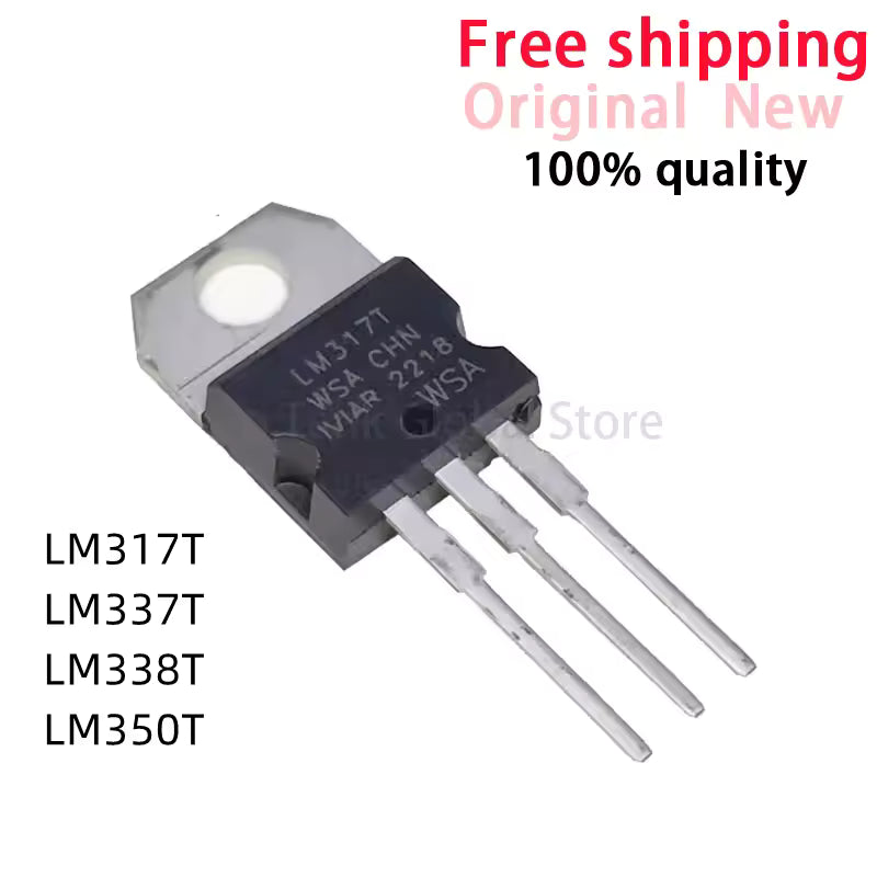 10PCS LM317T LM337T LM350T LM338T Voltage Regulator – TO-220 IC Kit