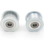 2Pcs GT2 Aluminum Idler Pulley – 3mm/ 4mm/ 5mm/ 8mm Bore for 6mm/ 10mm Belt