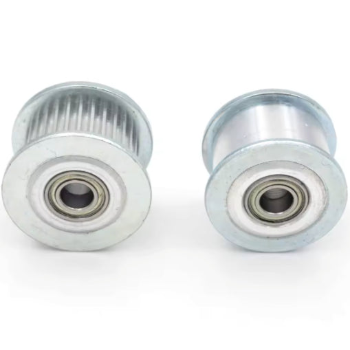 2Pcs GT2 Aluminum Idler Pulley – 3mm/ 4mm/ 5mm/ 8mm Bore for 6mm/ 10mm Belt
