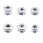 2Pcs GT2 Aluminum Idler Pulley – 3mm/ 4mm/ 5mm/ 8mm Bore for 6mm/ 10mm Belt