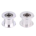 2Pcs GT2 Aluminum Idler Pulley – 3mm/ 4mm/ 5mm/ 8mm Bore for 6mm/ 10mm Belt