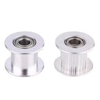 2Pcs GT2 Aluminum Idler Pulley – 3mm/ 4mm/ 5mm/ 8mm Bore for 6mm/ 10mm Belt