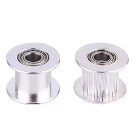 2Pcs GT2 Aluminum Idler Pulley – 3mm/ 4mm/ 5mm/ 8mm Bore for 6mm/ 10mm Belt
