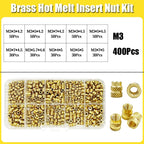Brass Heat-Set Threaded Inserts M2-M6 – 3D Printing & Molding Nut Kit