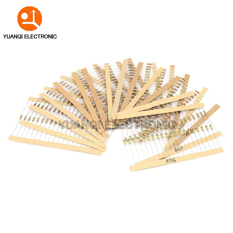 860pcs 1/4W Carbon Film Resistor Kit – 1R to 1M Ohm Assorted Set
