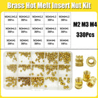 Brass Heat-Set Threaded Inserts M2-M6 – 3D Printing & Molding Nut Kit
