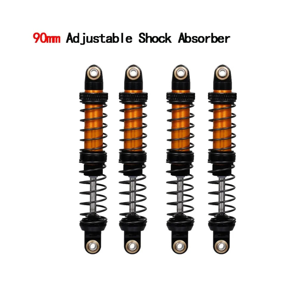 4Pcs Adjustable Metal Shock Absorber for 1/10 RC Crawler – 70mm to 120mm