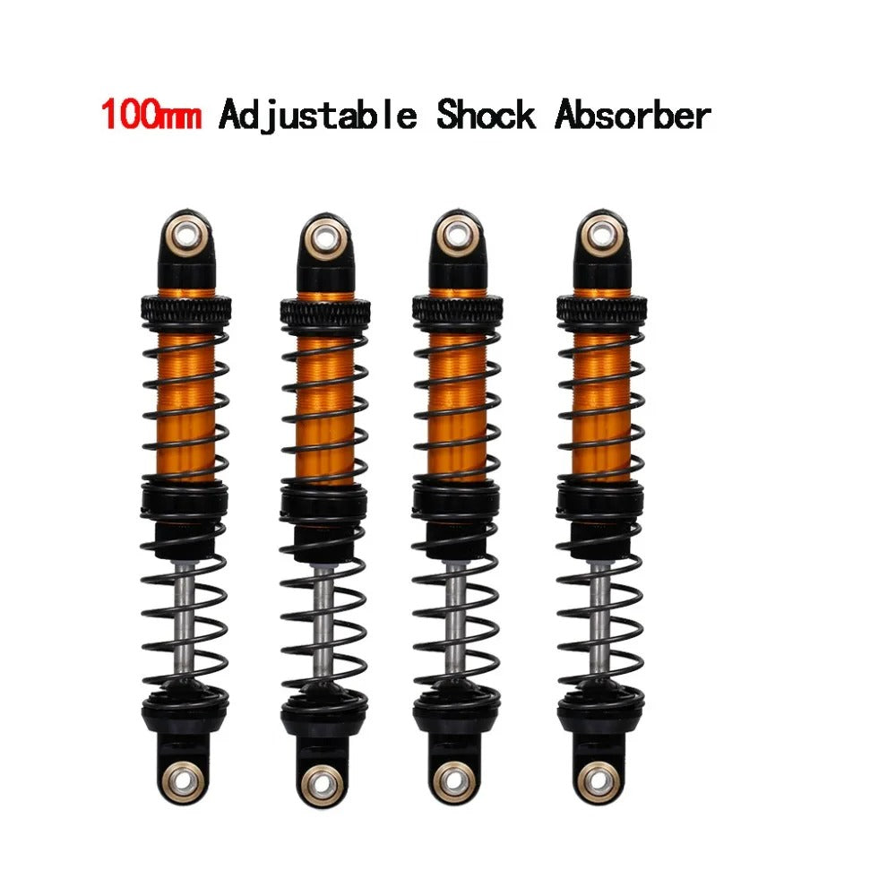 4Pcs Adjustable Metal Shock Absorber for 1/10 RC Crawler – 70mm to 120mm