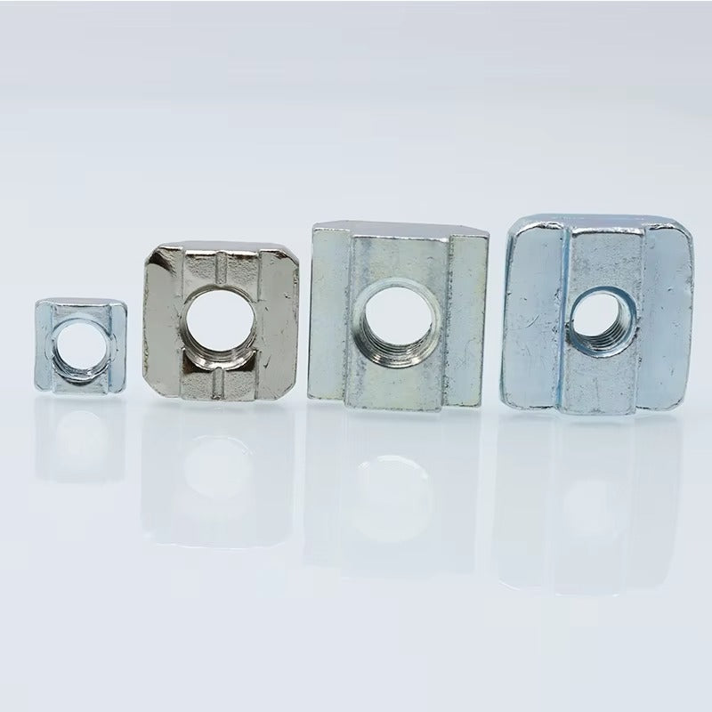 200pcs T-Slot Sliding Nut M4 M5 M6 M8 – Carbon Steel EU Standard Nut Set