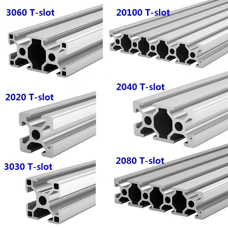 EU T-Slot Aluminum Profile 2020 2040 3030 4040 – 100mm-800mm Linear Rail