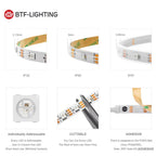 LumiNex WS2812B RGB LED Strip | Addressable Smart Pixels | DC5V IP67