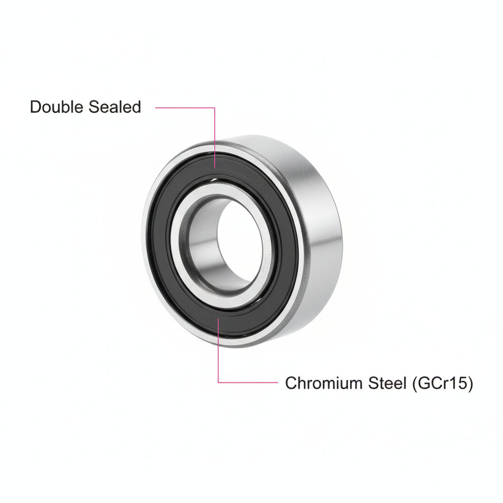 10pcs ABEC-5 686-2RS Deep Groove Ball Bearing – 6x13x5mm Double Rubber Seal
