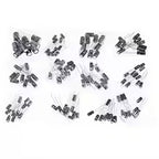 120pcs Electrolytic Capacitor Kit – 1uF to 470uF Assorted 16V/25V/50V Set
