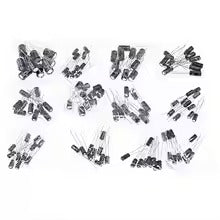 120pcs Electrolytic Capacitor Kit – 1uF to 470uF Assorted 16V/25V/50V Set