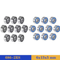 10pcs ABEC-5 686-2RS Deep Groove Ball Bearing – 6x13x5mm Double Rubber Seal