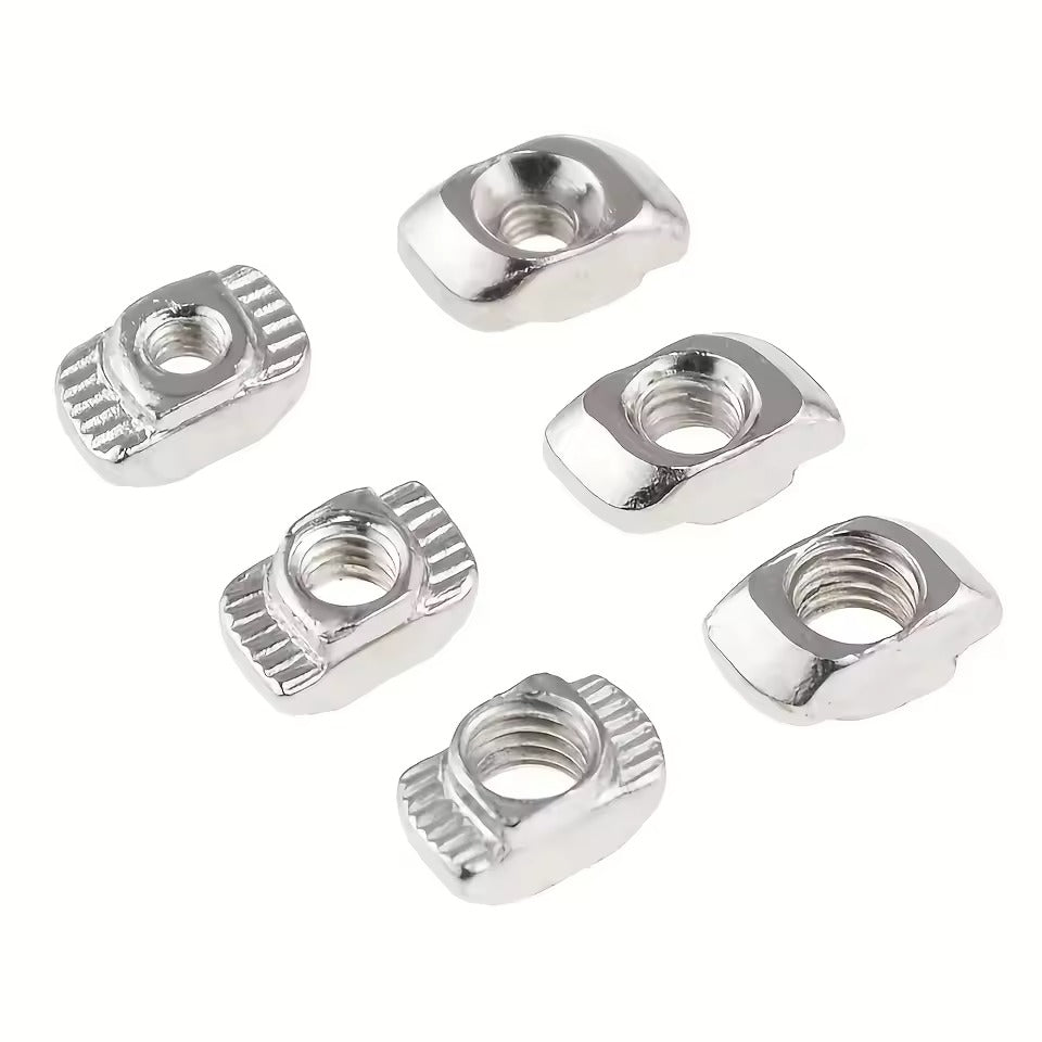 50pcs M3 M4 M5 T-Slot Nut – Sliding Hammer-Head Fastener for 2020 Profile