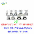 GT2 Timing Pulley 12T-20T Aluminum – 3mm-8mm Bore for 6mm 10mm Belt