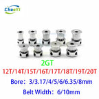 GT2 Timing Pulley 12T-20T Aluminum – 3mm-8mm Bore for 6mm 10mm Belt