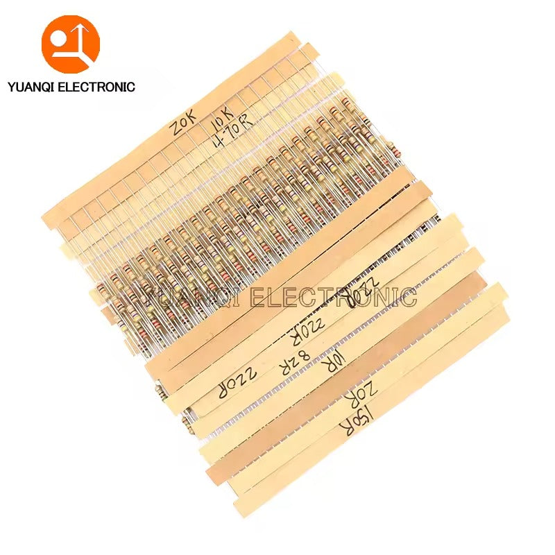 860pcs 1/4W Carbon Film Resistor Kit – 1R to 1M Ohm Assorted Set
