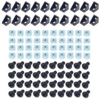 Black 2020 Aluminum Profile Connector Set – 20pc Corner Bracket & M5 Nuts