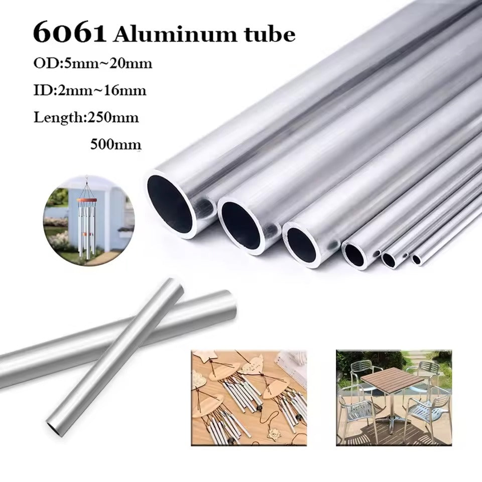 6061 Aluminum Alloy Round Tube – OD 8mm-20mm Lightweight Hollow Pipe