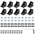 2020 Aluminum Profile Connector Set – 10pc Corner Bracket & M5 T-Nuts