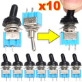 MT-S101 Mini Toggle Switch with Waterproof Cap – 2-Pin 2-Position Blue