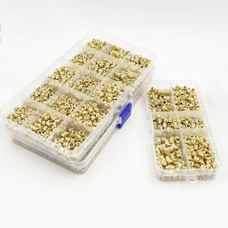 Brass Heat-Set Threaded Inserts M2-M6 – 3D Printing & Molding Nut Kit