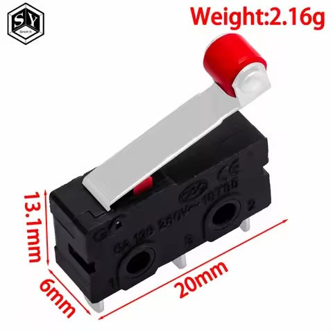20pcs KW12-3 Micro Limit Switch – 5A 125-250V Roller Lever Arm