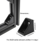 2020 Aluminum Profile Connector Set – 10pc Corner Bracket & M5 T-Nuts