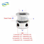 GT2 Timing Pulley 12T-20T Aluminum – 3mm-8mm Bore for 6mm 10mm Belt