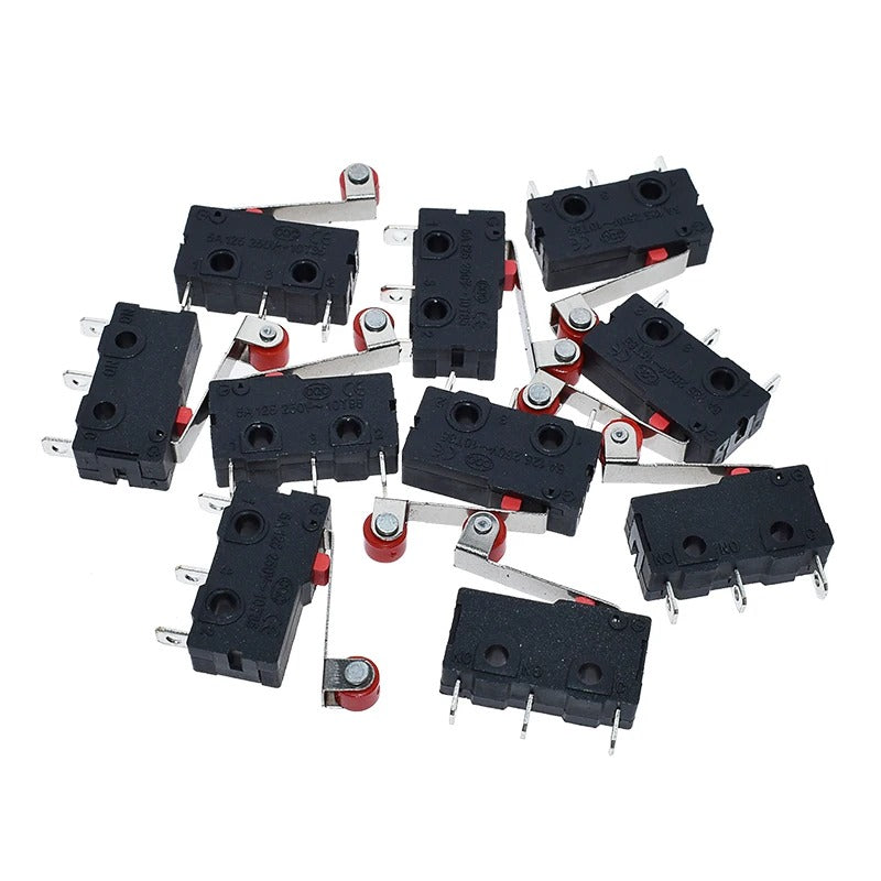 20pcs KW12-3 Micro Limit Switch – 5A 125-250V Roller Lever Arm