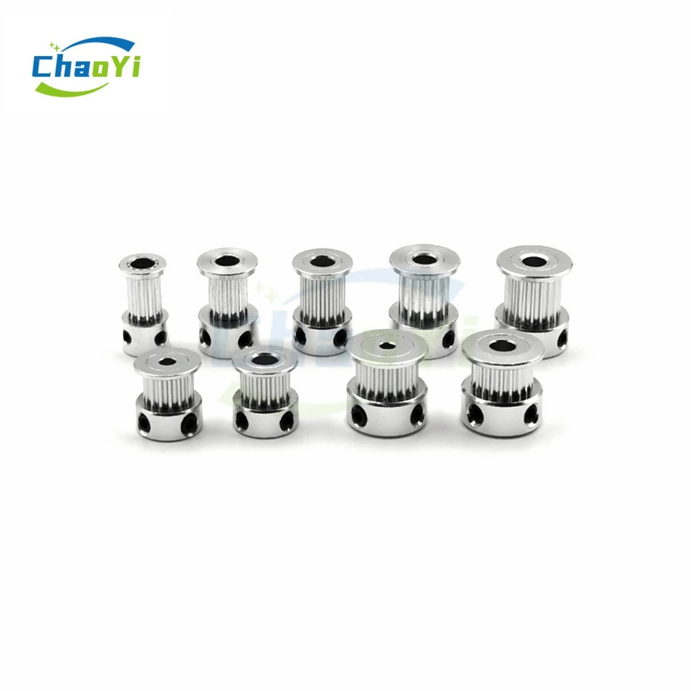 GT2 Timing Pulley 12T-20T Aluminum – 3mm-8mm Bore for 6mm 10mm Belt