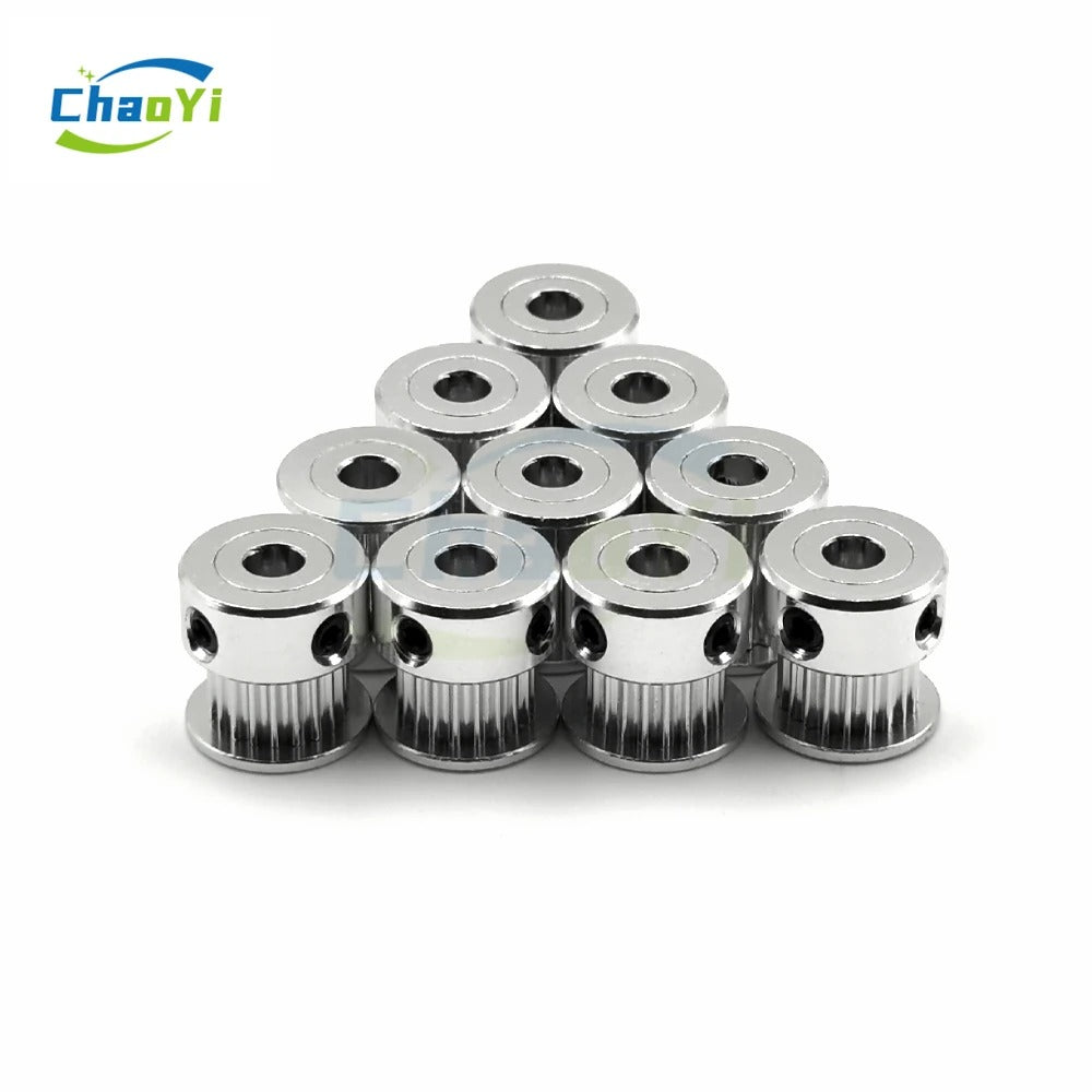 GT2 Timing Pulley 12T-20T Aluminum – 3mm-8mm Bore for 6mm 10mm Belt