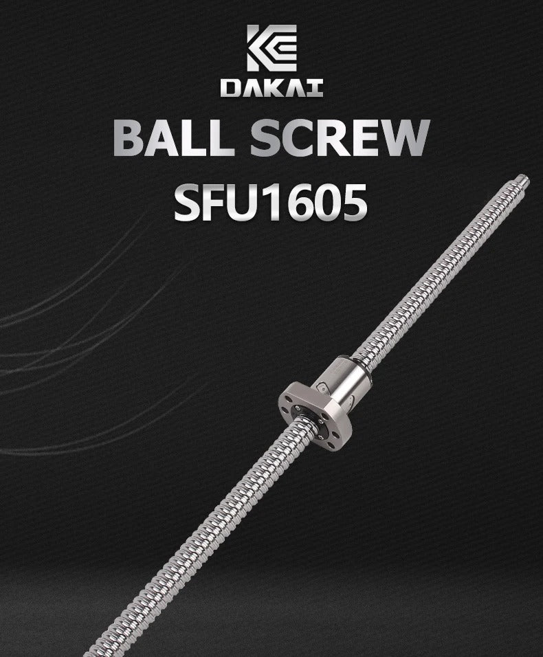 C5 Ball Screw SFU1605 – 250mm-2000mm Machined Rod with Single Ballnut