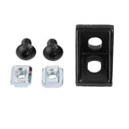 Black 2020 Aluminum Profile Connector Set – 20pc Corner Bracket & M5 Nuts