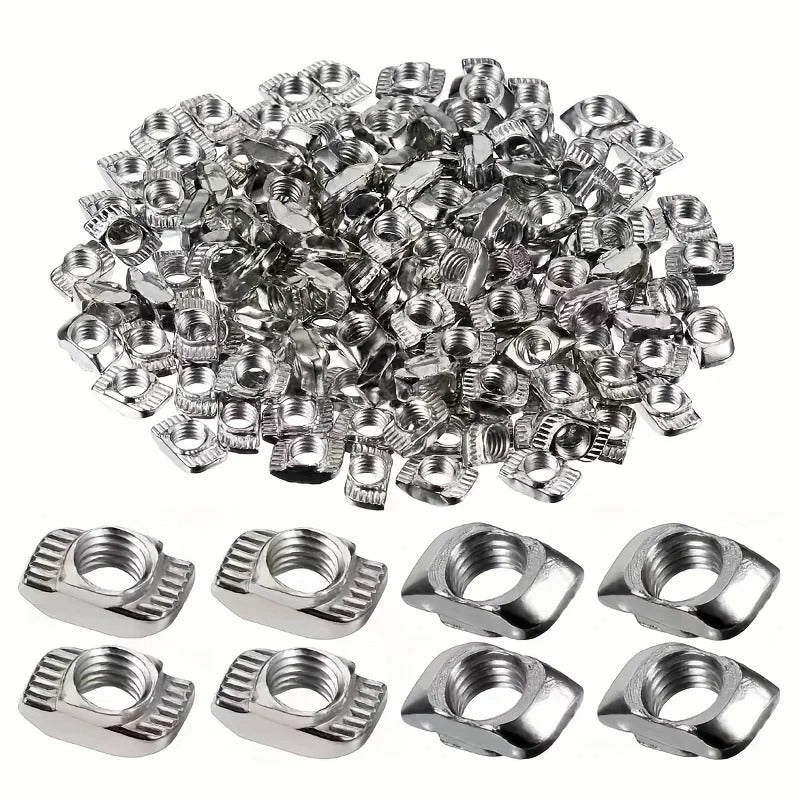 50pcs M3 M4 M5 T-Slot Nut – Sliding Hammer-Head Fastener for 2020 Profile