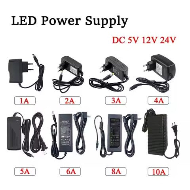 Universal AC/DC Power Supply Adapter – 5V-24V LED Driver & Charger