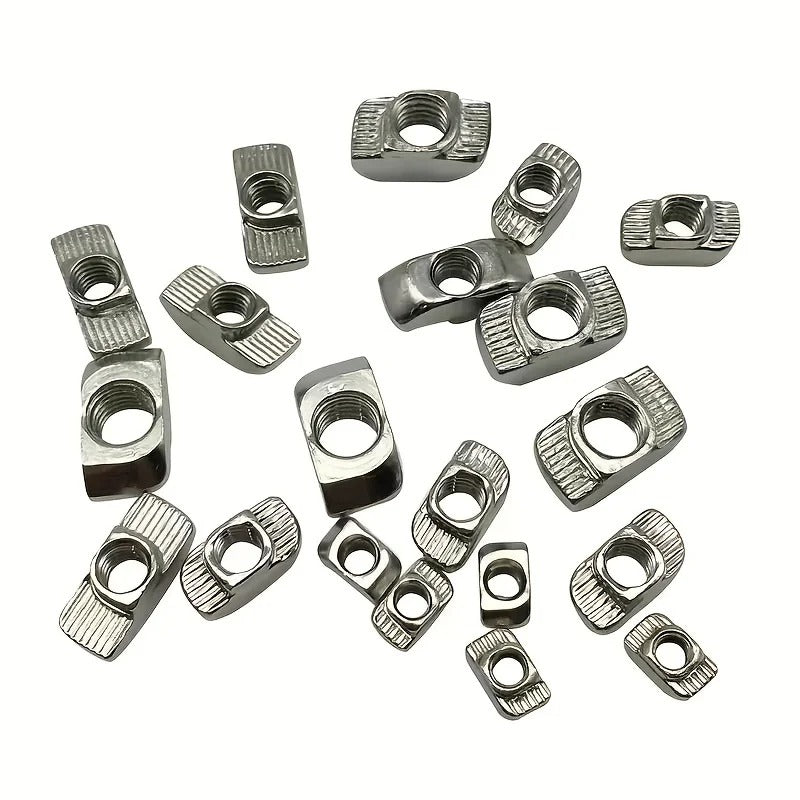 50pcs M3 M4 M5 T-Slot Nut – Sliding Hammer-Head Fastener for 2020 Profile