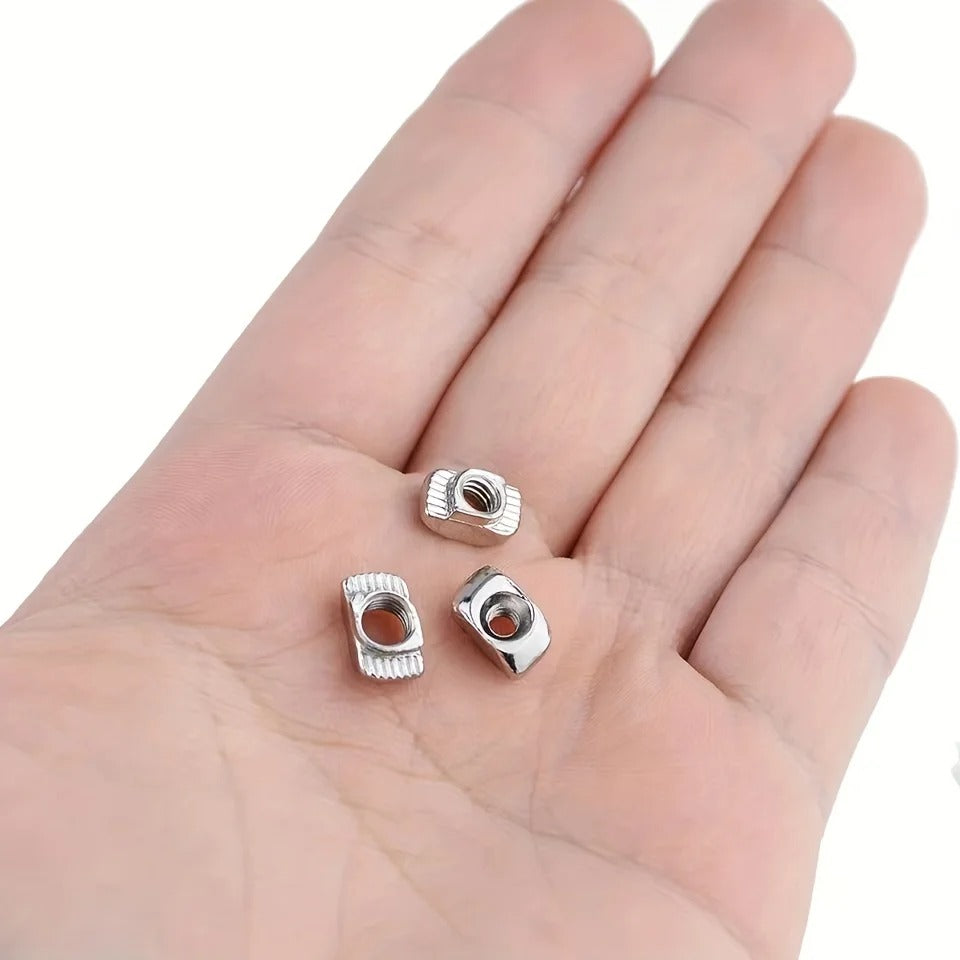 50pcs M3 M4 M5 T-Slot Nut – Sliding Hammer-Head Fastener for 2020 Profile