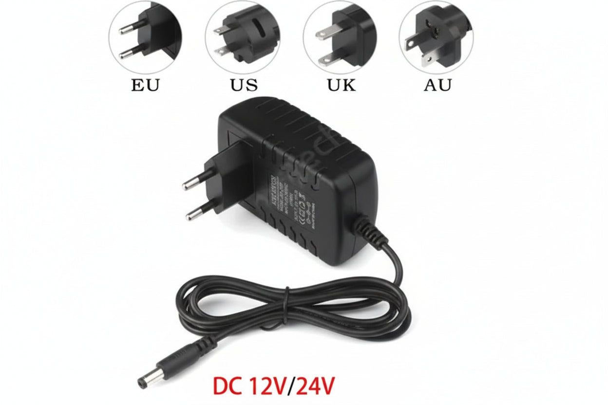 Universal AC/DC Power Supply Adapter – 5V-24V LED Driver & Charger