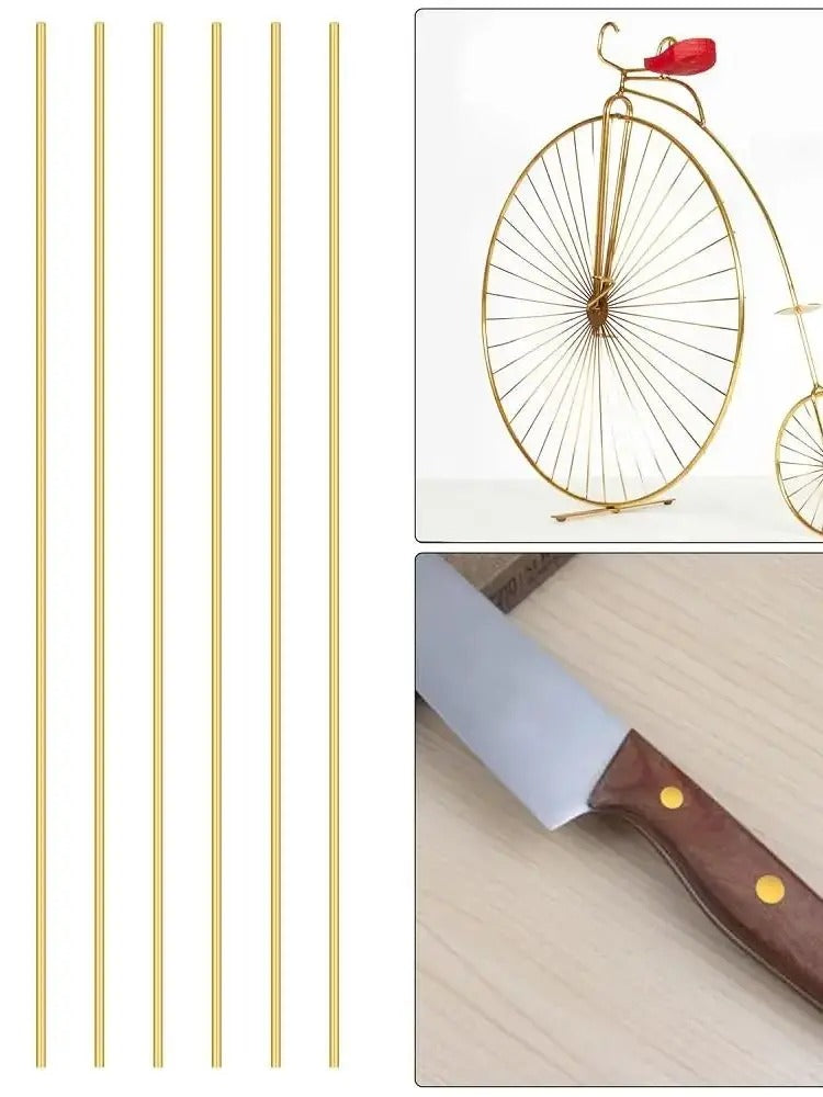 300mm Solid Brass Round Rod – 2mm to 8mm Diameter Precision Bar