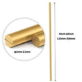 300mm Solid Brass Round Rod – 2mm to 8mm Diameter Precision Bar