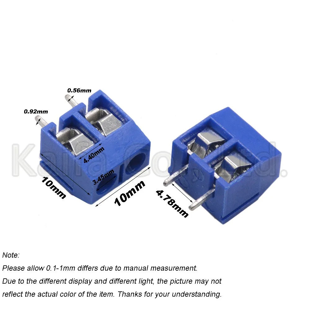 10PCS KF301-5.0 Terminal Block – 2P 3P 4P Pitch 5.0mm PCB Connector
