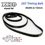 GT2 Closed Loop Timing Belt – 6mm 10mm Rubber Loop for 3D Printers